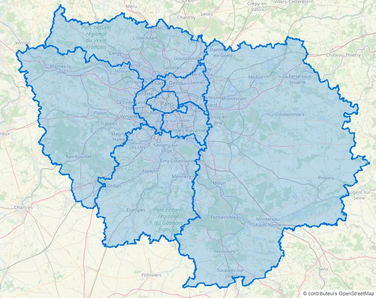 Carte Paris et Île-de-France